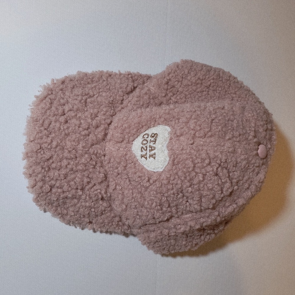 Home Free Stay Cozy Sherpa Baseball Cap Blush One Size - Picture 2 of 10